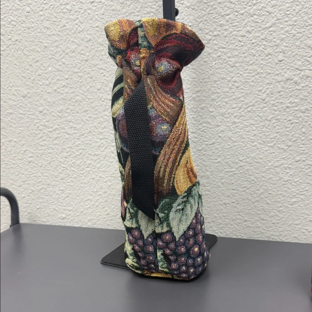 Floral Tapestry Drawstring Bag